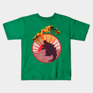 Hey, Godzilla Is Burning Your T-Shirt! - Funny Godzilla Kids T-Shirt